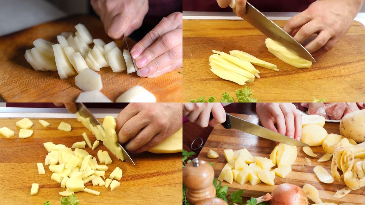 cách cắt khoai tây chiên chuẩn đẹp